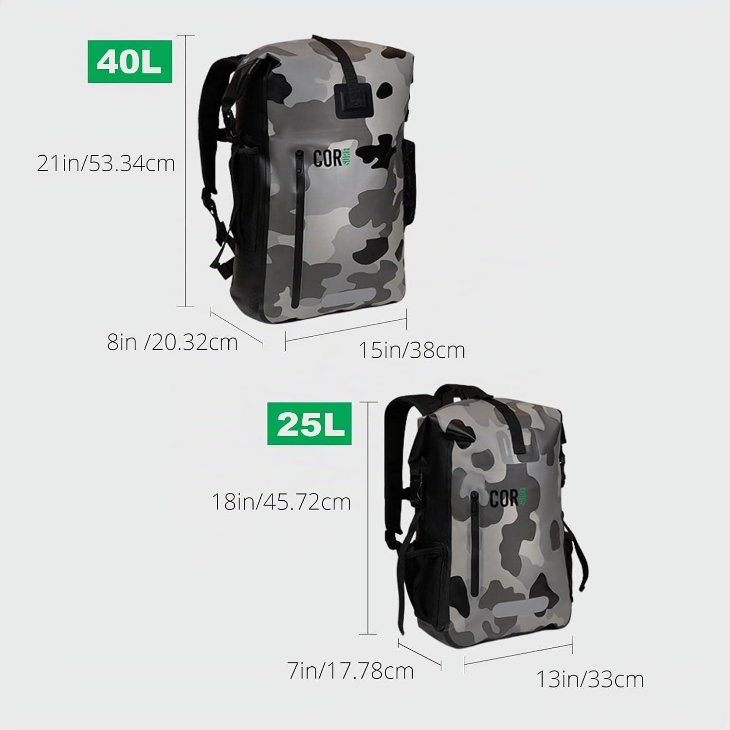 COR Surf Sac à Dos étanche avec Protection pour Ordinateur Portable | Sac étange Impermeable Sac