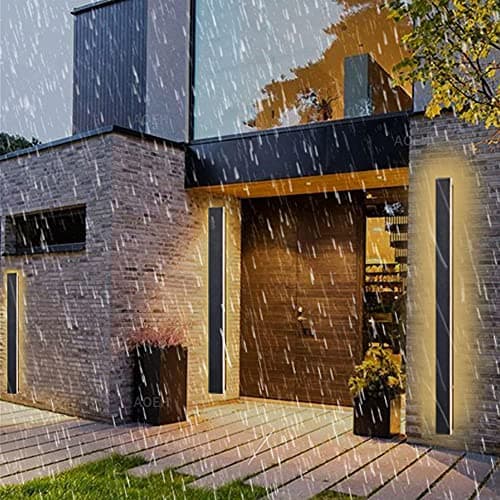 Applique Murale Led, Longue, Noire, extérieur, En Aluminium Acrylique étanche Ip65 Pour Jardins, Terrasses, Chambres, intérieur De Salon, Villa, 60cm ,20w