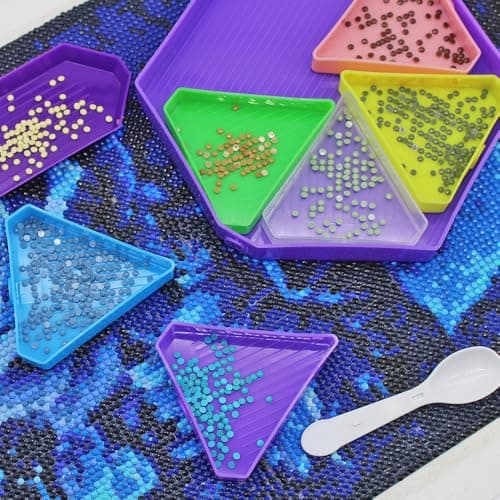 SENHAI Lot de 37 accessoires d'art diamant 5D, kit d'outils d'art diamant avec plateau de colle, argile, stylos d'art diamant, plateau de tri des perles pour peinture au diamant, loisirs créatifs