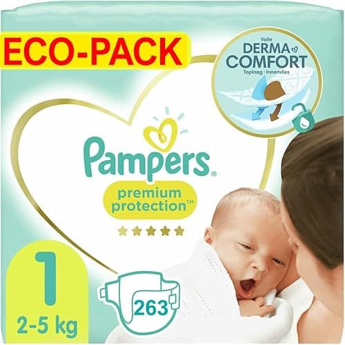 PAMPERS PREMIUM-PROTECTION TAILLE 1 263 COUCHES (2-5 KG)