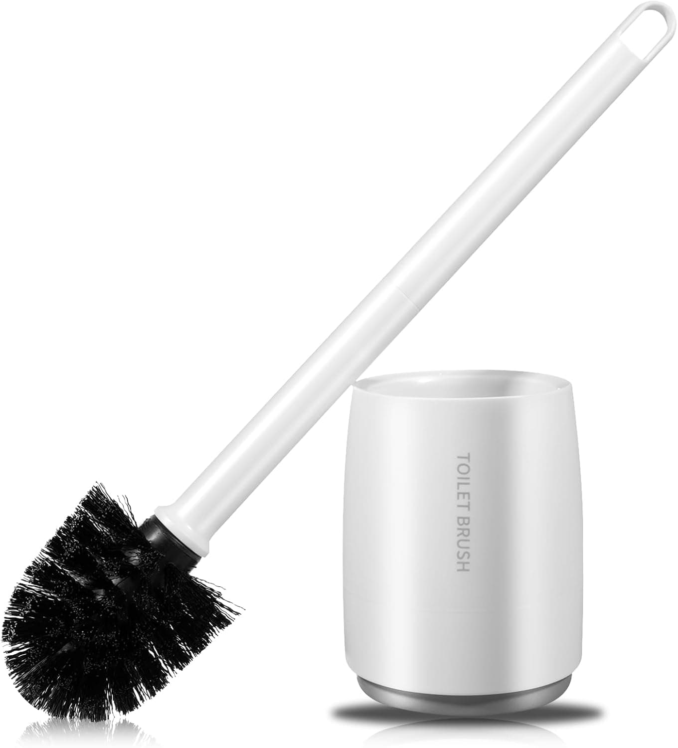 Carehabi Brosse WC avec Support - pour hôtel, hygiène dans la Salle de Bain - Blanc