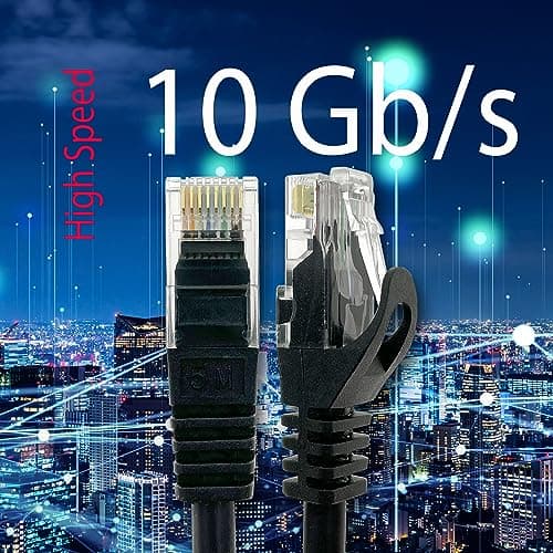1aTTack.de - 5 câbles réseau Cat7 de 1,5 m, câbles de raccordement Ethernet Cat.7, Lan et Cat 7 pour une vitesse Internet maximale et connecte tous les appareils avec des fiches RJ 45 blanches