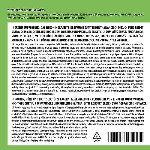 Citronnelle coupée (250g), citronnelle, thé à la citronnelle, thé à la citronnelle délicatement séché, 100% pur et naturel