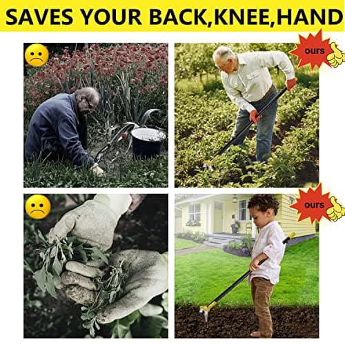 MELVTATA Houe de Jardin 152CM Houe à étrier pour Planter des légumes Outil de Jardinage agricole Houe à Main en Acier Inoxydable - Houe à Action réglable pour désherber/meubler Le Sol