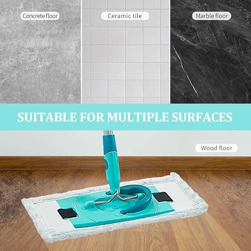 YUETTYY Lot de 2 serpillères de rechange en microfibre pour balai à franges Leifheit Clean Twist M Ergo Micro Duo 52120 52121