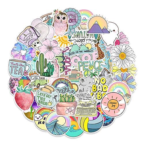 LICHENGTAI Autocollant 100pcs, Stickers Kawaii Autocollant Scrapbooking Stickers Aesthetic, Autocollant Velo Stickers Skate Autocollant Voiture Stickers Moto Autocollant pour Journal DIY Cahier