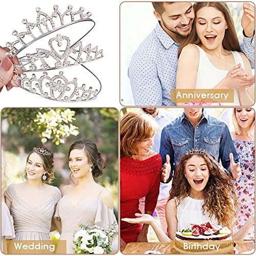 Ropniik 3 Pièces Fille Princesse Cristal Diadème Couronne Cristal Diadème Couronne Diadème Strass Cheveux Accessoires Pour Fête De Mariage Cristal Princesse Couronne Diadème Vêtements Accessoires