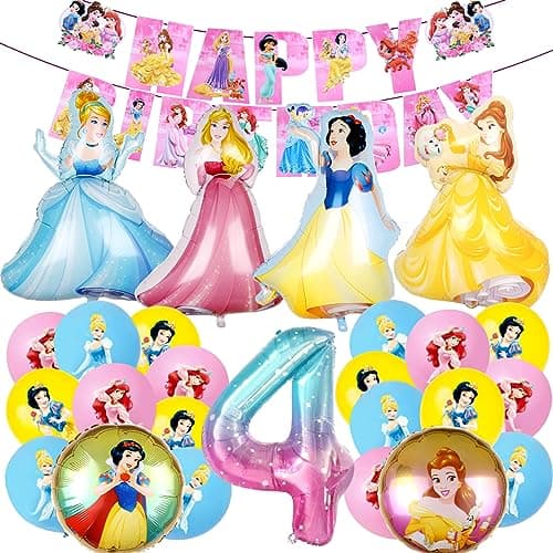 Anniversaire Princesses, Ballon Princesse, Décoration Anniversaire Princesse, Kit Anniversaire Princesse, Anniversaire Princesse 4 ans, Decoration Anniversaire Princesse 4 ans