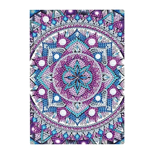 DCIDBEI Carnet de Croquis A5 Enfants Cahier Diamond Painting Pour Bricolage Avec Diamants Pour Adultes Carnet Journal Intime Adulte Cadeau pour Filles Livre de Loisirs Portable Mandala