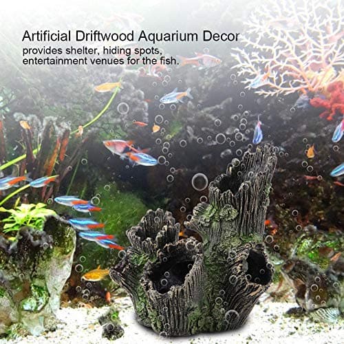 Aquarium Bois Flotté Décorations Réservoir Poissons Sinkable Résine Artificielle Creux Tronc d'arbre Ornement Fish Plant Habitat Décor en Bois Décor(ST-004A)