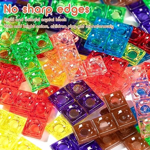 Montessori Puzzle Enfant 3 4 5 Ans, Tetris Tangram Puzzle Jigsaw Acrylique Jouets d'Entraînement Cérébra Jouets éducatifs Cadeaux pour Tout-Petits Garçons et Filles