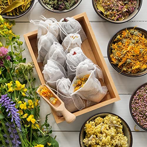 Lot de 400 Filtre à Thé Papier Jetable, Jetables avec Cordon, Sachet de Thé Jetable, Filtre Thé Pour Thé Vrac Epices (7cm x 9 cm)