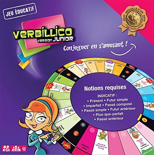 mattika Editions - Verbillico Junior – Jeu de société éducatif - mémoriser Tous Les Modes de l’infinitif - conjugaison - Dès 7 Ans