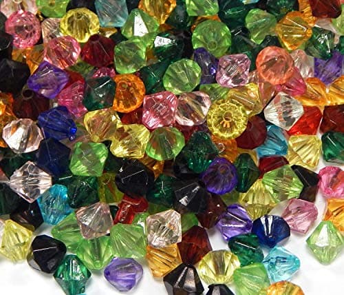 Lot de 400 perles de plastique de luxe en plastique 8 mm – Lot de 2 cônes de perles pour bricolage D806