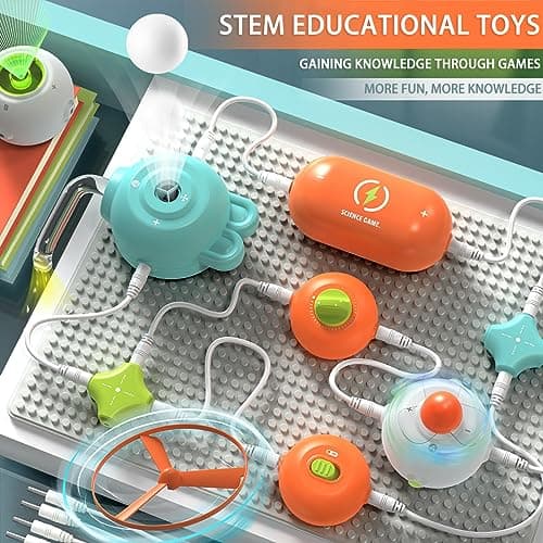 Kits de circuits pour la physique et la science, blocs de circuits encliquetables avec plaque de base classique pour l'exploration de l'électronique, blocs électroniques DIY, jouets éducatifs STEM, 3+
