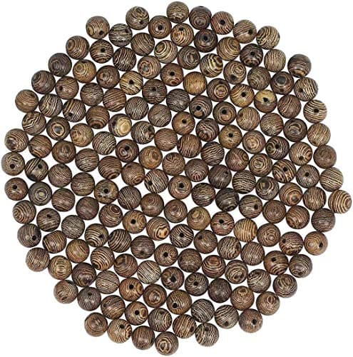 Prometis 200 pièces 8mm perles rondes en bois de santal naturel magnifique artisanat à la main poli perles d'espacement pour Bracelets fabrication de bijoux à bricoler soi-même