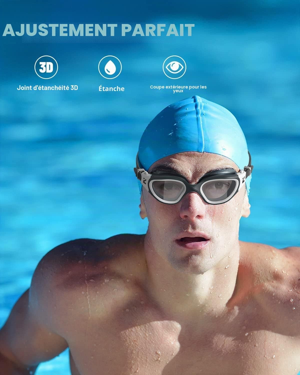 ZIONOR G1SE lunettes de natation pour hommes et femmes avec protection UV, anti-buée, confort, lunettes de natation professionnelles
