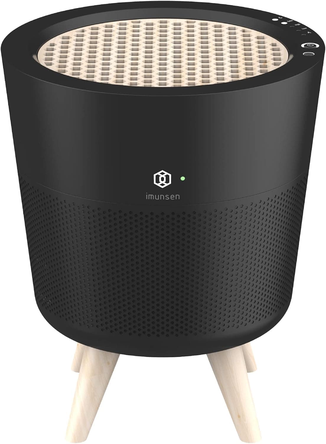 IMUNSEN M-002B Purificateur d'air avec filtre en bois de cyprès, filtre HEPA véritable H13, 100% sans ozone, Fabriqué en Corée- Noir