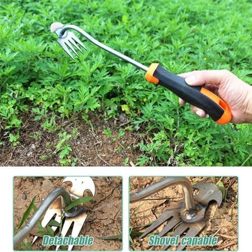Arrache mauvaise herbes jardinage, outil de désherbage manuel, désherbage en acier inoxydable, désherbeur manuel, inoxydable extracteur de mauvaises herbes extérieur décoration pour jardin