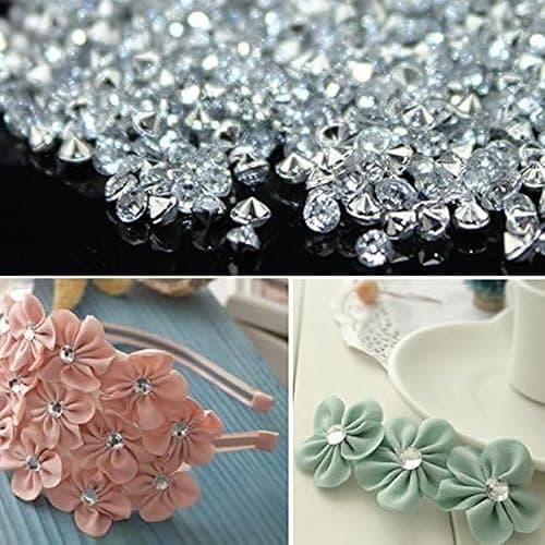 4000 Diamants Cristaux Acrylique Remplisseurs Strass Clairs Strass Acryliques Confettis Diamants en Cristal Strass Clairs,Convient Utilisation Comme Remplissage de vase.(Diamant de couleur blanc AB)