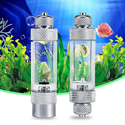 Compteur En Bulle De CO2 En Ligne Aquarium Avec Clapet Anti-Retour En Aluminium Simple Double Tête Non-Retour Bulle Counter Fish Tank Outil ( Double Head )