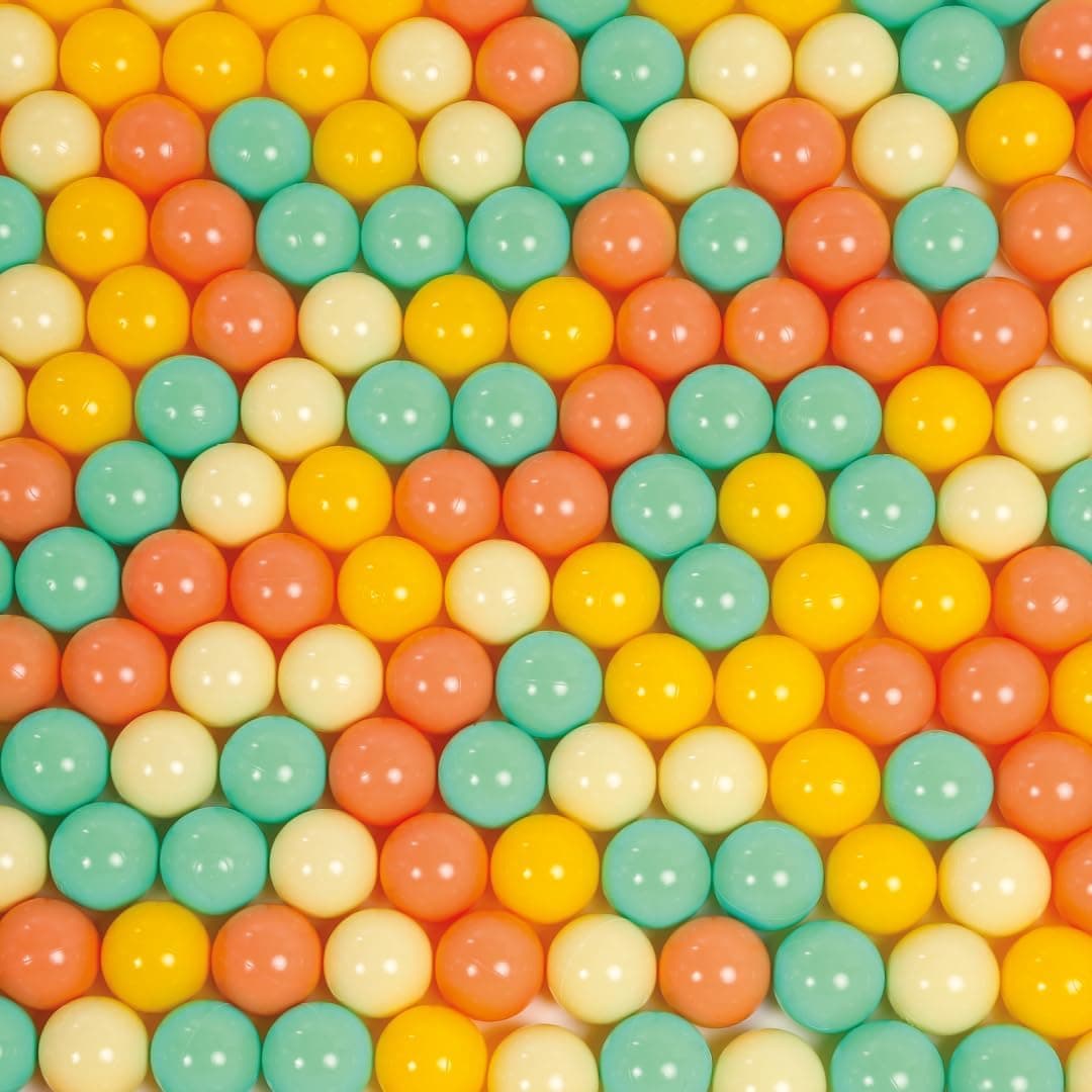 Ludi - 75 Balles de Jeu Mixte - pour Piscine à Balles - Couleurs Vives - Ø 6,5 cm - Panier de Rangement Pop-up Inclus - Adaptées Dès 6 Mois - Idéales pour Aire de Jeu et Activités Ludiques