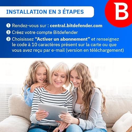 Bitdefender Total Security 2025 | 5 appareils | 1 an | PC/Mac/Smartphone