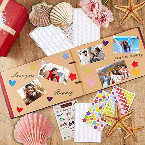 ExeQianming Lot de 1020 autocollants pour coins de photos, albums photos, scrapbooking et loisirs créatifs Transparents