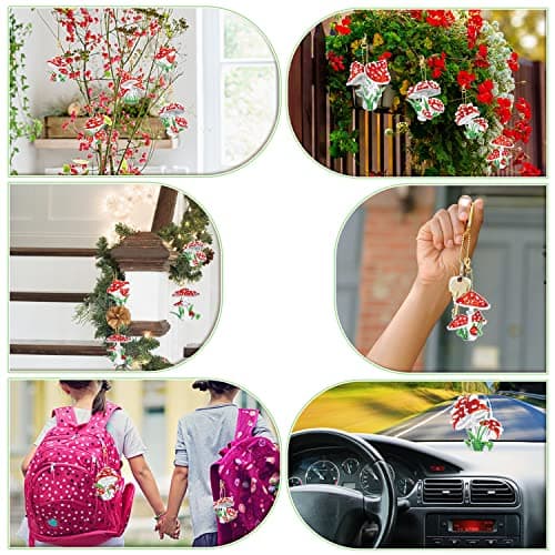 GMMG Diamond Painting Porte Clé 5D DIY Peinture Diamant Pendentifs Diamond Art Painting Keychain Kit pour Enfants Débutants Adultes (12 Pièces)