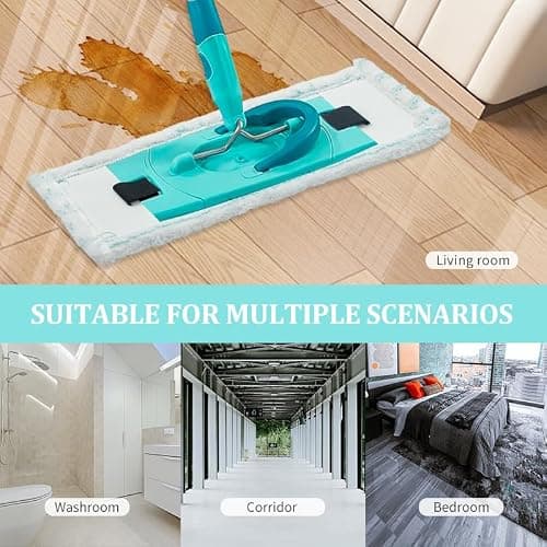 YUETTYY Lot de 2 serpillères de rechange en microfibre pour balai à franges Leifheit Clean Twist M Ergo Micro Duo 52120 52121