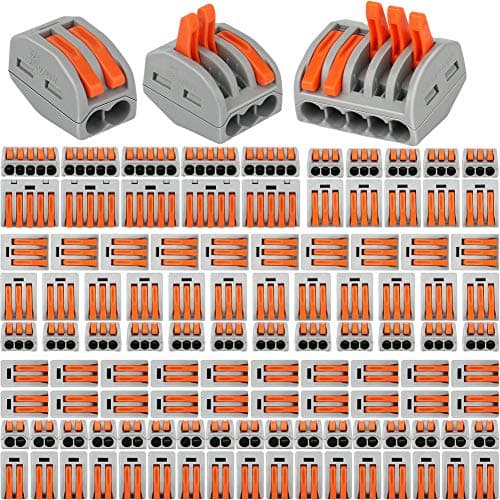 Connecteurs de fil compacts 110 pièces, blocs de connecteurs électriques, connecteur electrique, pince 55 pièces 2 ports/45 pinces 3 ports/10 pièces 5 ports