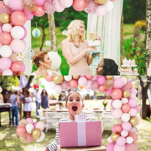 Decoration Anniversaire 1 an Fille,Ballon Anniversaire 1 an fille, Ballons de Baudruche Rose,Deco Anniversaire Fille 1 an,Décoration Anniversaire Fille,Déco Anniversaire 1 an,Ballons Anniversaire Bebe