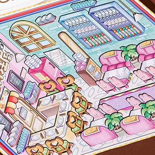 Vjeybv Sticker Scenes – Autocollant 3D pour décoration de petite pièce pour, anti-stress, scrapbooking