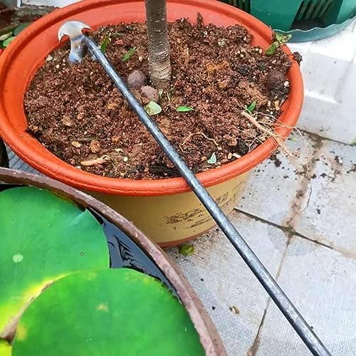 JINGAN Désherbeur en acier inoxydable | Débroussailleuse manuelle en acier inoxydable avec 4 dents | Accessoires d'entretien du jardin antirouille, râteau et houe pour jardin