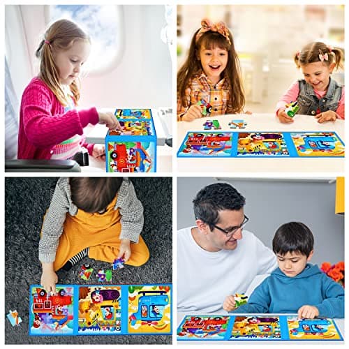 BBLIKE Jouet Puzzle en magnétique pour Enfants, Montessori Puzzle Enfant Quiet Book,Jouet éducatif précoce,Livre de Puzzle Assorti, Jeu de Puzzle Interactif,Puzzle Enfant 2 3 4 Ans(Transport)