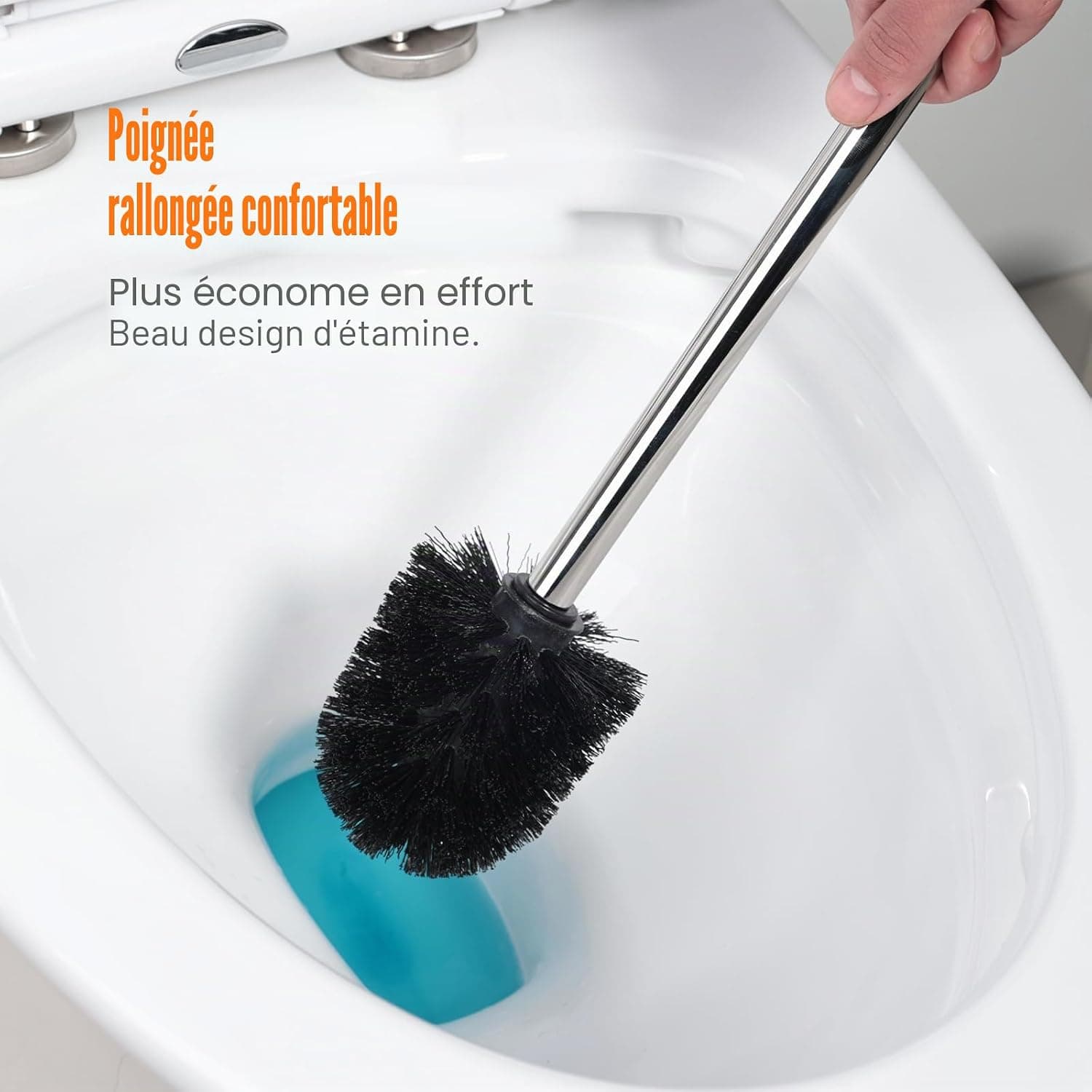 Ibergrif 4pcs Brosse Toilettes WC de Remplacement, Balai Toilette WC Noir