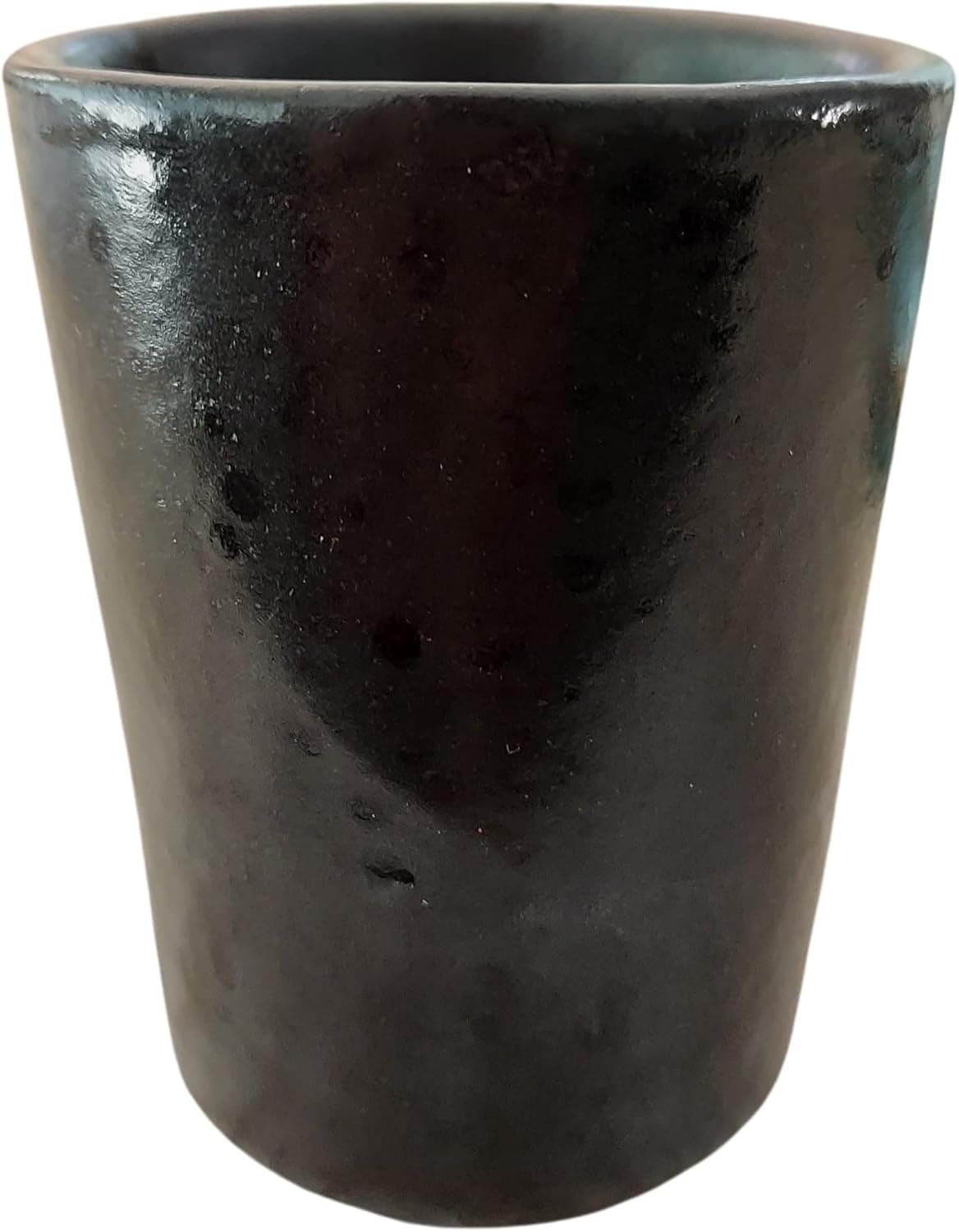 PintoCer Lot de tasses à expresso en céramique sans anse Noir/noir