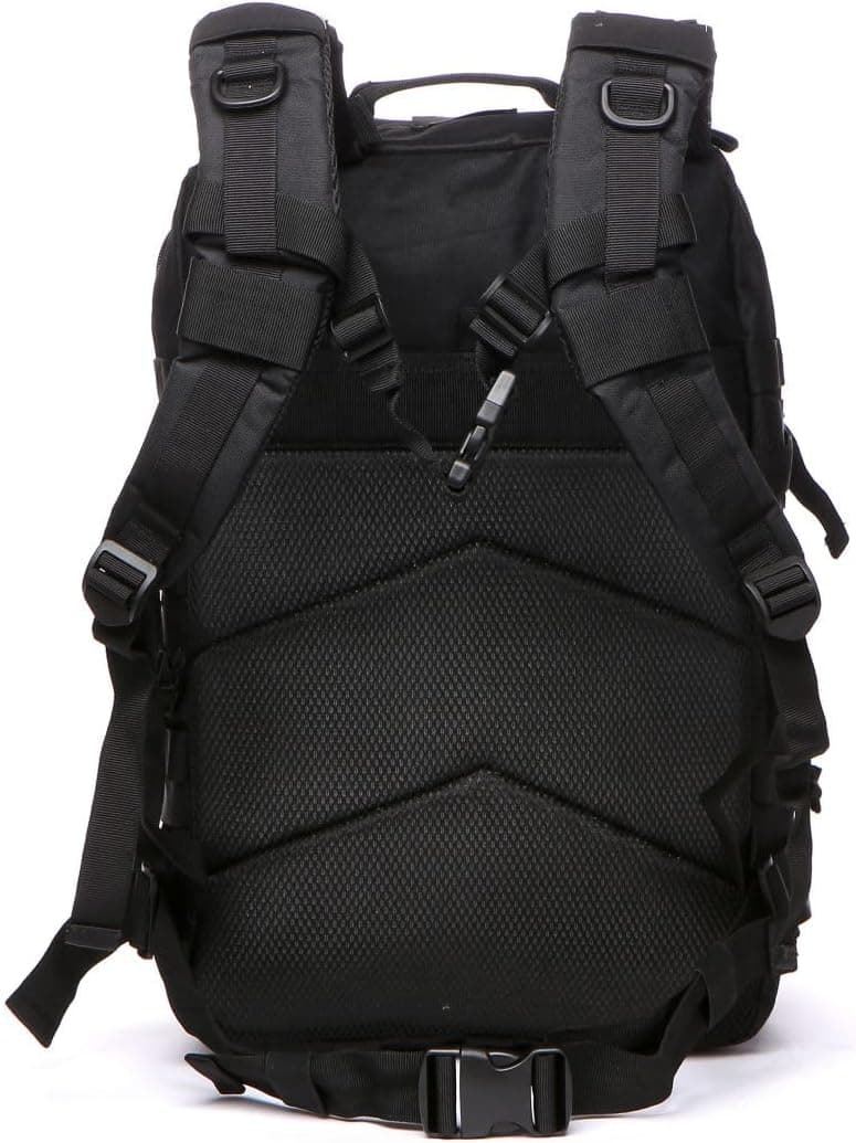 Sac À Dos Tactique 50 Litres - Grande Capacité Système MOLLE Militaire Imperméable Idéal Pour Urgences De 3 Jours Chasse Randonnée Et Camping Sac À Dos Pour De Plein Air (Noir)