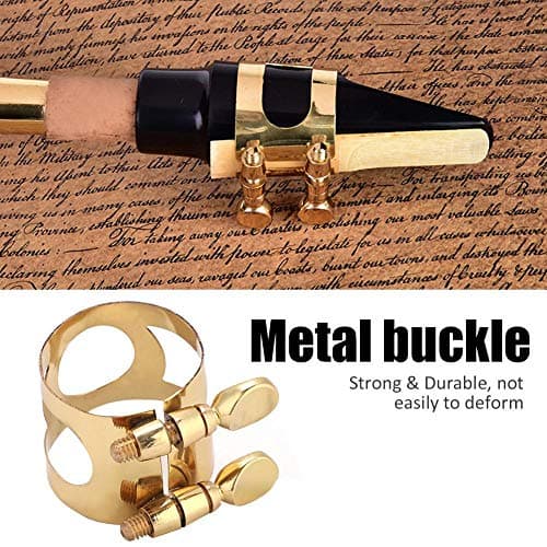 Embouchure de saxophone alto, Embouchure de saxo ABS avec capuchon et boucle en métal Pads