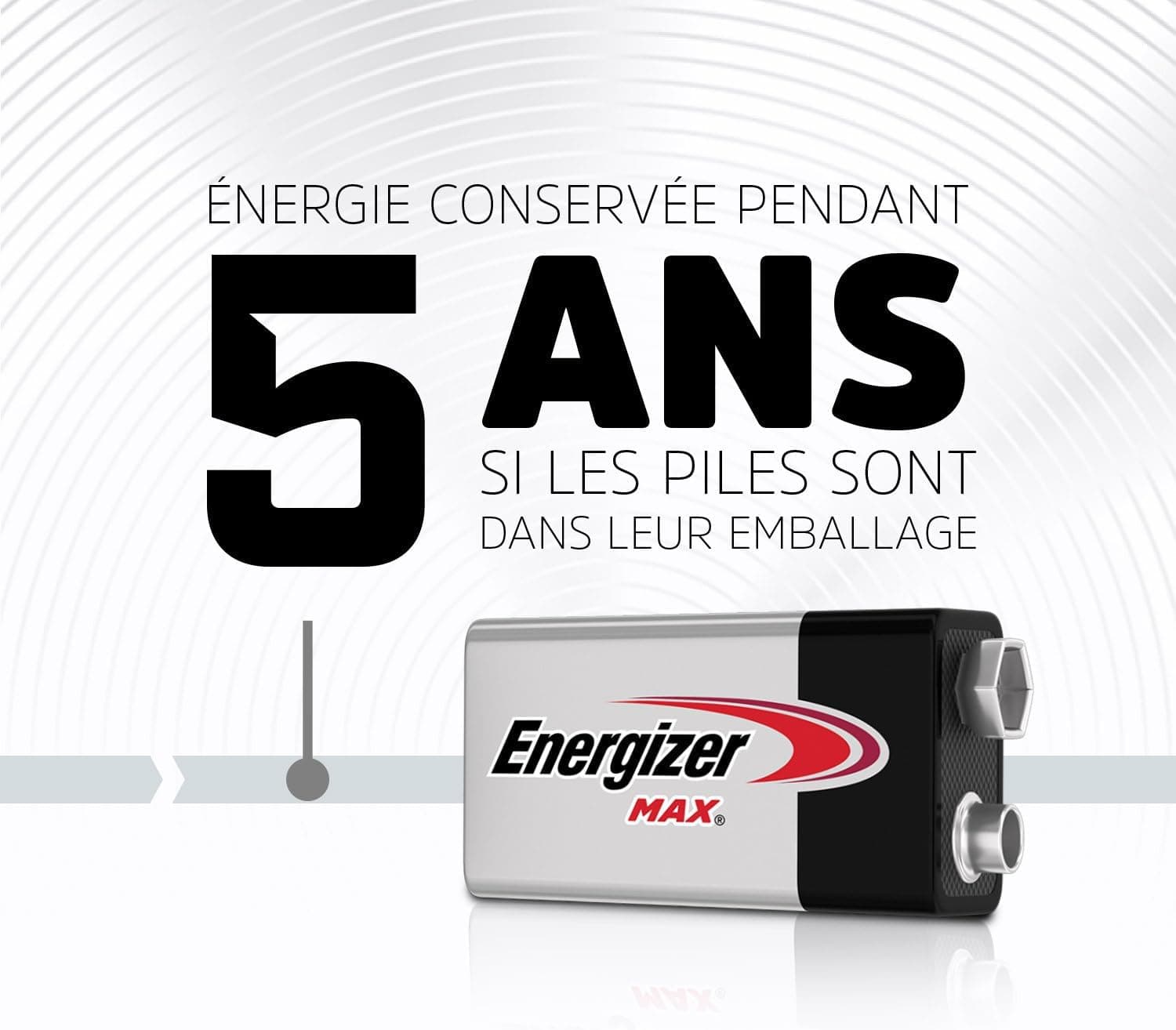 Energizer Max - Pile 9V (Lot de 2) - Alcaline Neuf Volts - Énergie Longue durée - pour Les Détecteurs de Fumée et Les Radios - Emballage 100% Recyclable et sans Plastique - Conservation 5 Ans