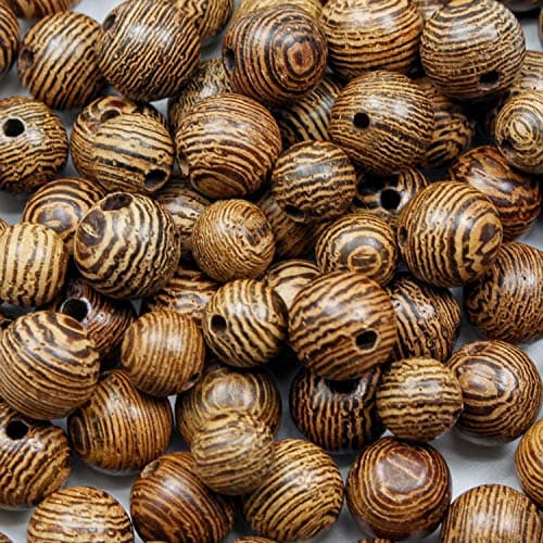 Prometis 200 pièces 8mm perles rondes en bois de santal naturel magnifique artisanat à la main poli perles d'espacement pour Bracelets fabrication de bijoux à bricoler soi-même
