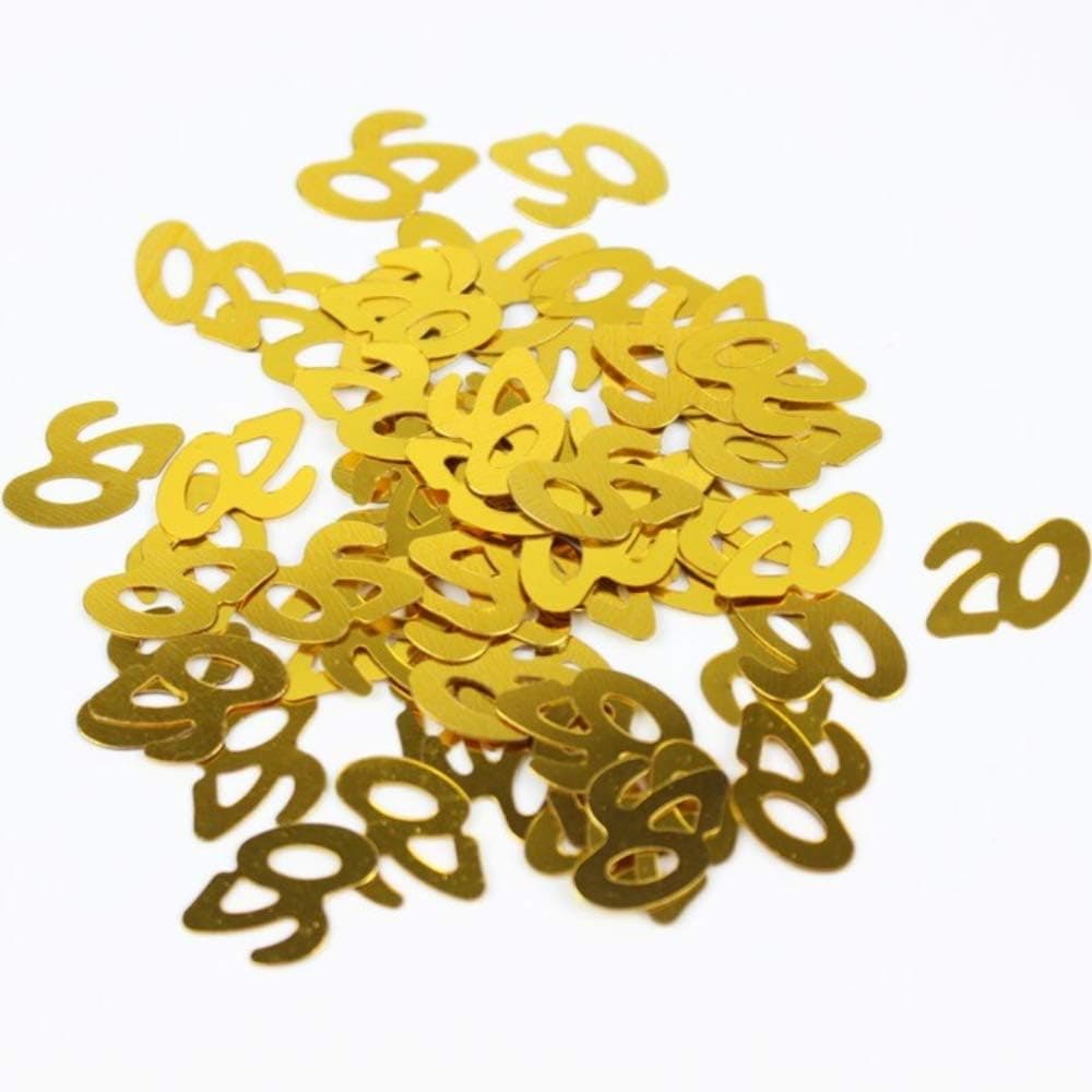 DIWULI Confettis de Table Chiffre Or 20 - Anniversaire