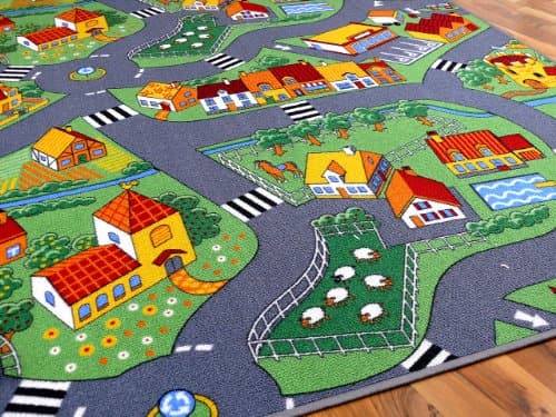 Snapstyle Tapis de Jeu pour Enfant Little Village Motifs Village - 17 Tailles Disponibles