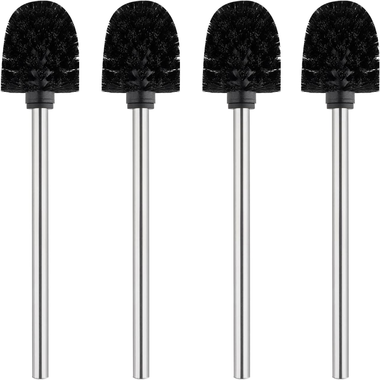 Ibergrif 4pcs Brosse Toilettes WC de Remplacement, Balai Toilette WC Noir