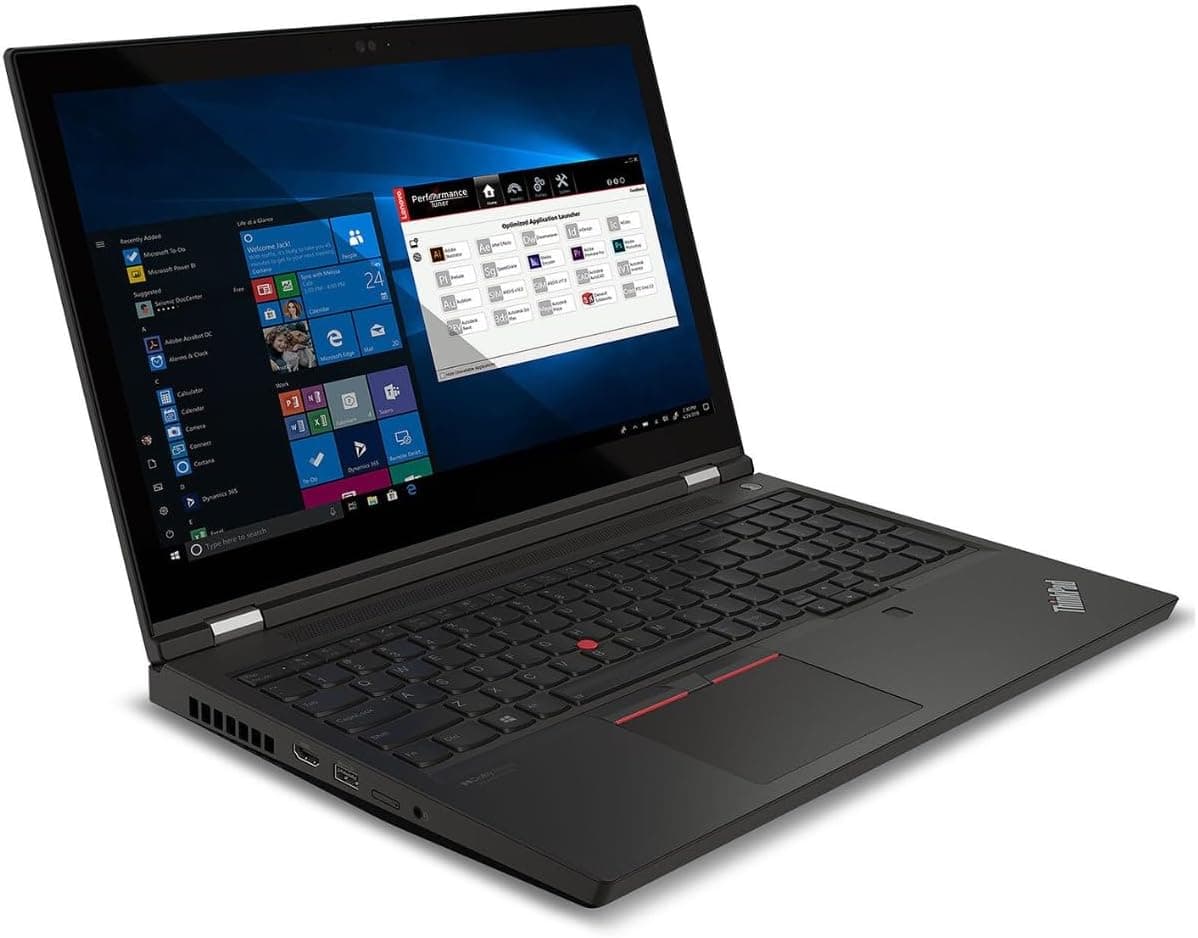 Lenovo ThinkPad P15 Gen 1 15,6" 1920 x 1080 Full HD Intel Core i7 10850H 512 Go SSD Disque dur 32 Go Mémoire Windows 11 Pro LTE Nvidia Quadro T1000 Ordinateur portable (reconditionné)