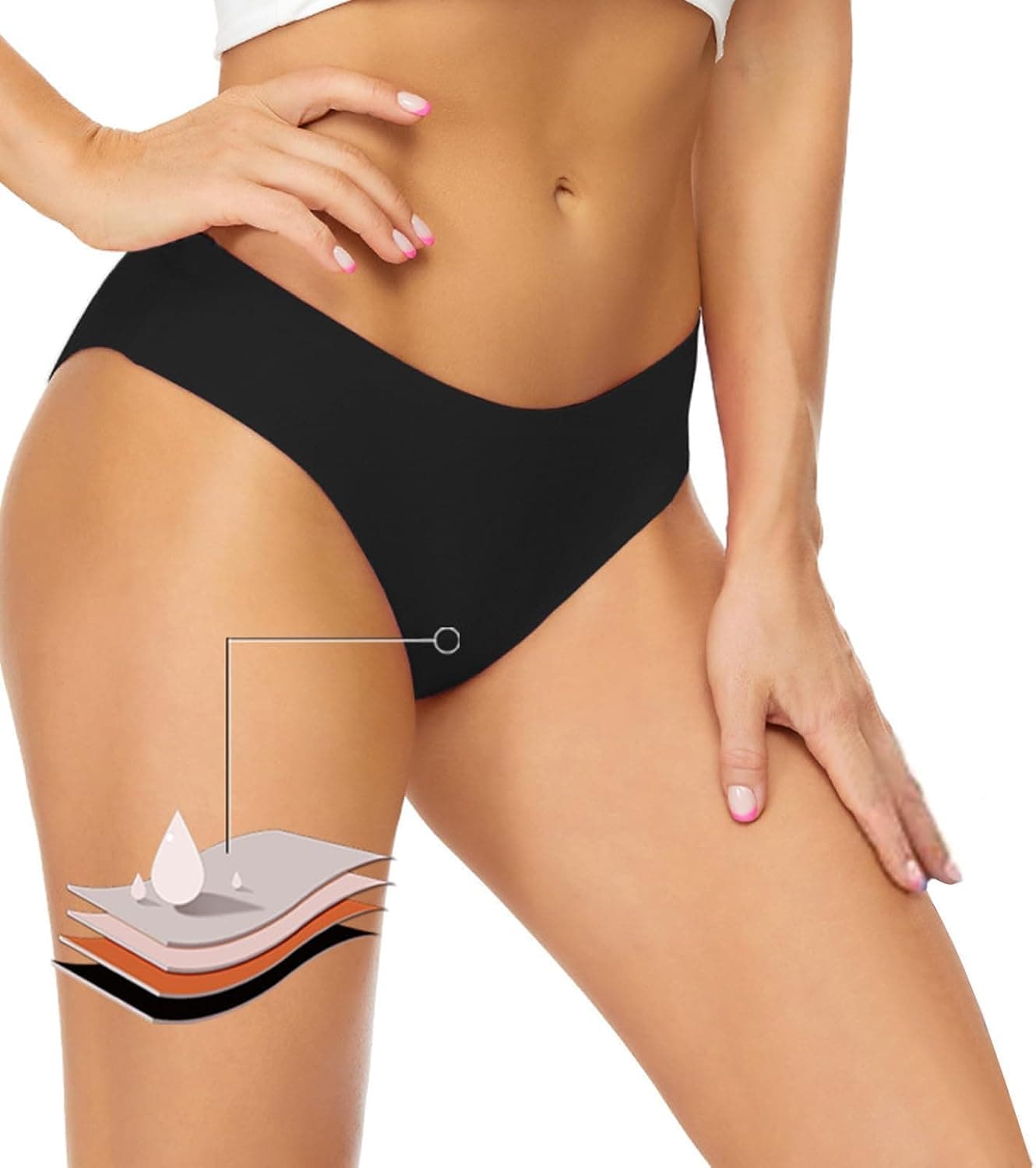 Runmeihe Pantalon menstruel pour la Natation, Maillot de Bain menstruel, sous-vêtements menstruels étanches