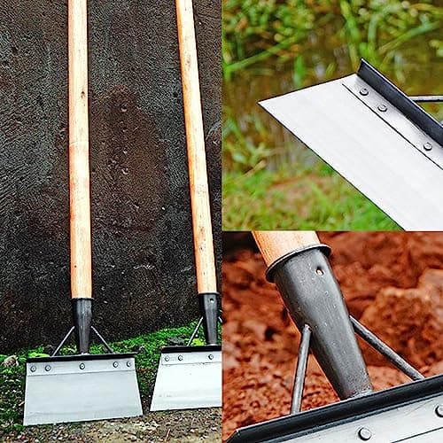Pelle de jardin multifonctionnelle en acier inoxydable pour désherbage et mousse, désherbage de jardin, plantes agricoles (38 cm)