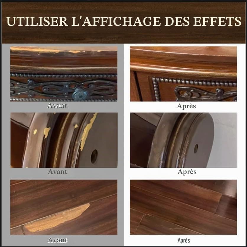 Kit Réparation Parquet Stratifié pour Meubles Bois Chene Clair Rayures