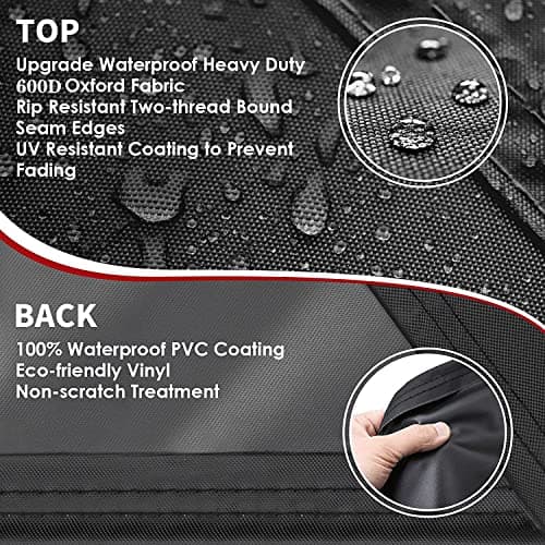 Housse de Protection pour Plancha,L125 x l 60 x h 80 cm,Desserte,Couverture de Protecion Barbecue,Bâche Imperméable en Polyester avec Élastique de Serrage,pour Plancha Desserte (Taille Moyen)