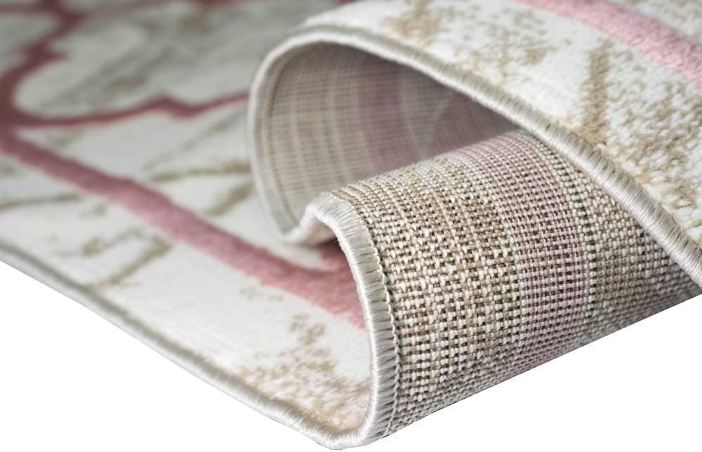 Tapis designer tapis moderne motif marocain en beige rose Größe 80 x 300 cm